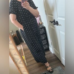 LOFT Black and White Jumpsuit